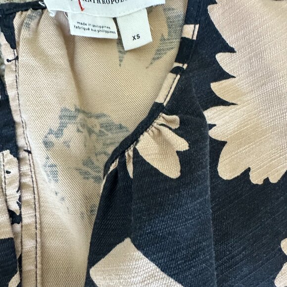 ANTHROPOLOGIE | The Somerset Floral Black and Tan Jumpsuit (Size XS) - Picture 7 of 8